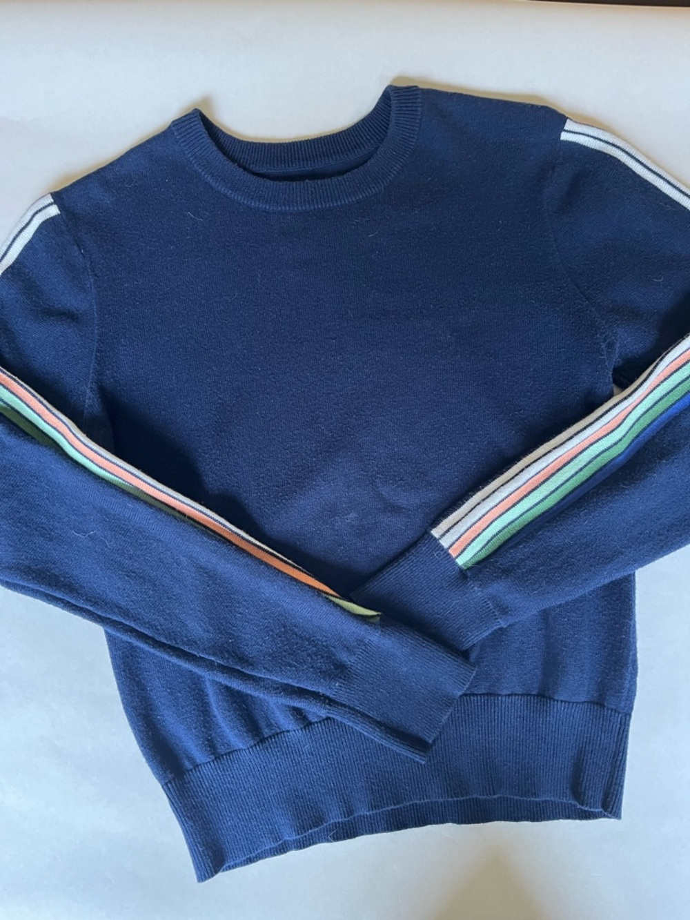 Outerknown Striped Sleeve Sweater